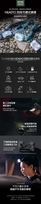 [ CLAYMORE ] HEADY2 四段可調式頭燈-三色｜頭燈 露營燈 釣魚燈 照明燈 登山燈