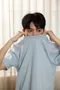 NIHOW made 布。完美短袖重磅TEE(霧霾藍)