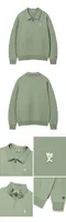 【25FW】Wacky Willy 火柴人LOGO半拉鍊長袖上衣(綠)