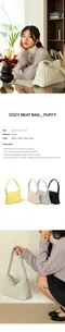 ithinkso－COZY NEAT BAG _ PUFFY：衍縫單肩方包(4color)