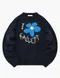 【23FW】Fallett 經典LOGO花朵針織上衣(深藍)