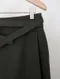 質感毛料造型腰帶裙 (兩色)