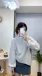 【預購】韓版 XL可 超舒服燈籠袖圓領素面毛衣