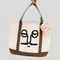 nounou누누－Face Tote Bag Brown X-large：棕色表情肩背包（大款）