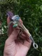 天然礦物/獨家製作  | 東方森林的薩滿系列/紫水晶海藍寶鹿角杖