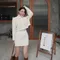 ✈秋織-韓國短版高領麻花針織衫+針織短裙套裝