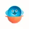 nounou누누－表情設計陶瓷碗：藍色/橘色