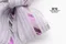 銀雪繽紛蝴蝶結 (K1414S/Silver Snow Colorful Butterfly Bow) ｜手作｜布置｜銀色｜緞帶用途