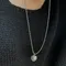 LINENNE－antique heart necklace (silver)：古董心形項鍊