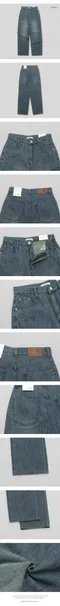 98doci made－SUMMER OKI DENIM紋理深藍刷色牛仔褲：5size（有加長版本）