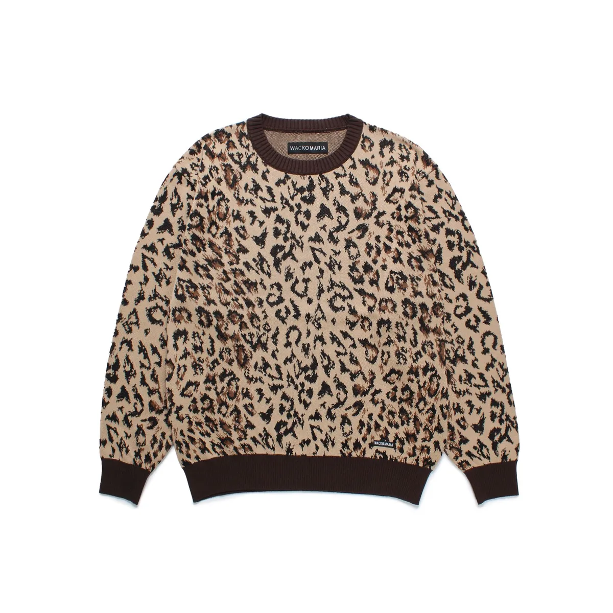 WACKO MARIA｜2025SS LEOPARD JACQUARD KNIT SWEATER