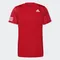 (男)【愛迪達ADIDAS】網球3-STRIPES 短袖上衣-橘紅 H33751