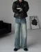 【26FW】韓國 翻領斜口蓋皮革外套