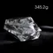 超光高品質雙尖白水晶柱345.2g14.2cm