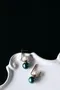 COR-DATE｜雙色綠白珍珠耳環