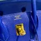 HERMÈS  | 閃電藍色金釦Birkin 25cm 手提包