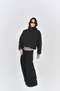 Wide-Leg Pleated Raw-Edge Trousers