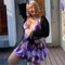 歐美紫渲染三件套泳裝