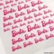 Barbie LOGO貼紙 六色