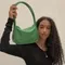 韓國設計師品牌Yeomim－mini ridge bag (basil green) 羅勒綠色：肩背有拉鍊