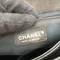 CHANEL Vintage | 黑色銀釦荔枝皮特殊款口蓋包 肩背/斜背包