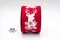聖誕經典紅白麋鹿拷克緞帶-63MM(2-1/2英吋寬、含鐵絲)
