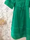 簍空蕾絲織帶 壓褶方領小洋裝＿（2色：綠）（Ｓ～ＸＬ）