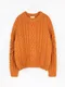 LINENNE－soft cable knit (2color)：麻花編織厚毛衣