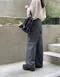 LINENNE－basic cotton wide pants (2color)：造型細褶寬褲