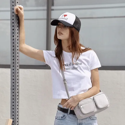 Stand Oil－Twin Pocket Bag雙口袋斜背包：GREY灰色
