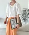 LINENNE －plain linen U neck tee (3color) ：亞麻短tee