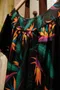 Hilo Hattie Hawaiian Dress /Hilo Hattie 夏威夷黑色霓虹花卉連身裙短