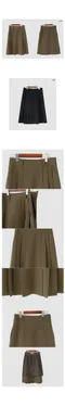 A little b －souffle pleats skirt (2color)：百褶中長裙SM