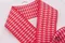 條界印記蝴蝶結(K1750-271/Lined Impression Bow)｜紅色｜格紋｜編織｜裝飾｜緞帶用途｜雙色｜節慶