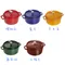 Staub 圓形鑄鐵鍋 22cm 櫻桃紅／藍色／羅勒綠／石榴色／芥末黃