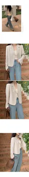 SALE／Slowand made－亞麻標準型西裝夾克：2 color