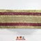 W177 鐵絲金蔥雙紅條紋緞帶 65mm  (W177 Dazzling Metallic Ribbon Gold 65mm)