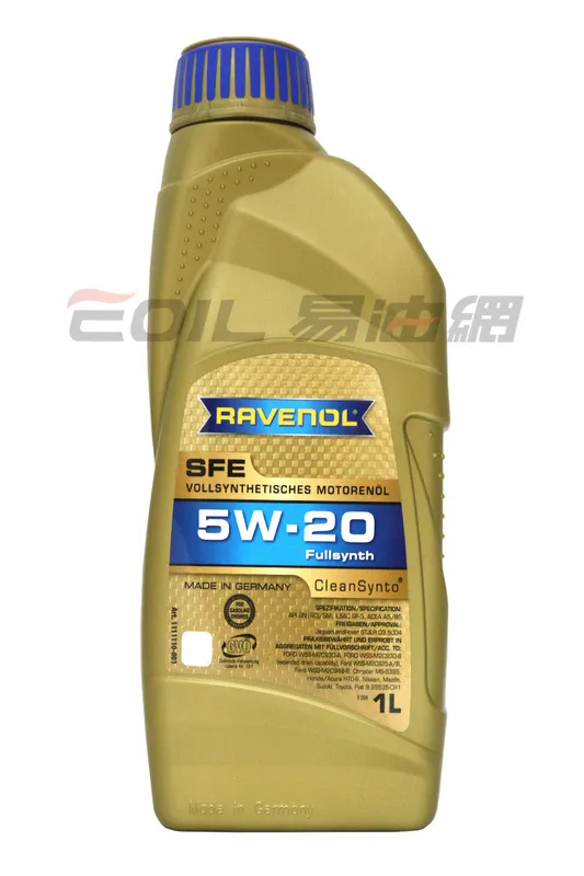 【缺貨】RAVENOL Super Fuel Economy SFE 5W20 全合成機油