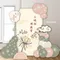情境佈置：春芽粉櫻Baby生日情境背板套組[DB1200010]