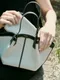 FOLNUA－Mini Shell Bag Black（canvas）：手提設計貝殼包