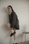 細緻寬褶百褶短裙-兩色