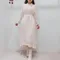 【預購】正韓  領口簍空收腰古典感雪紡長洋裝