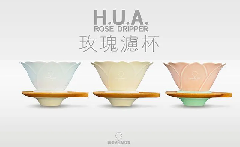 H.U.A. Dripper V01 Rose Strainer - Rose Yellow