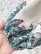 佩斯里圖騰 法式包扣蓬袖洋裝＿附腰帶(2色:綠/藍)
