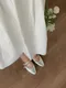 【預購】正韓 復古雙槓尖頭瑪莉珍涼鞋(跟高2cm)