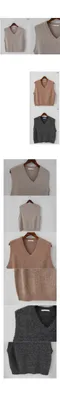 어리틀빗A little b－alpaca loose vest (3colors)