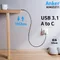 美國Anker PowerLine II數據線USB-A to USB-C 3.1長3ft即90公分USB充電線A8465011(支援QC快充;最高傳輸速度10Gbps)