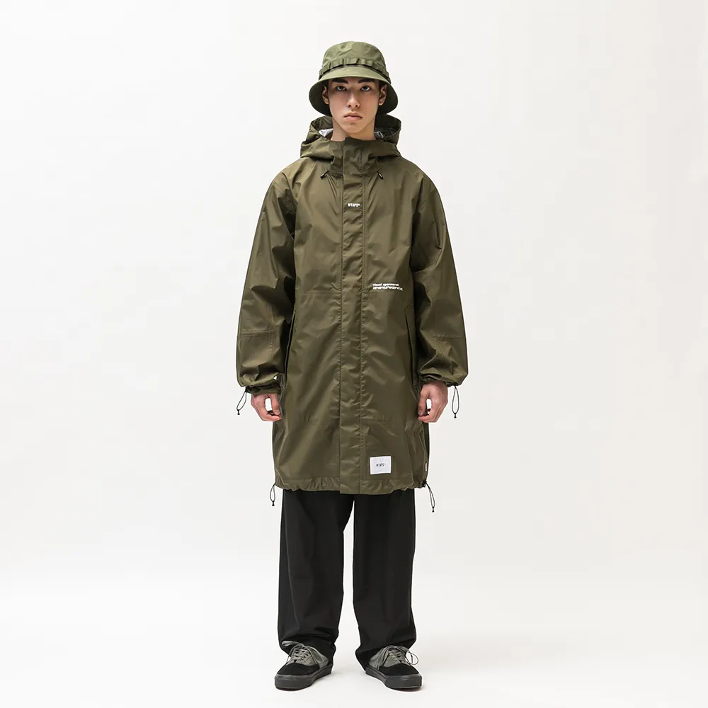 WTAPS 22SS STOOD / JACKET / NYLON. TAFFETA. 3LAYER 連帽長版風衣防潑水