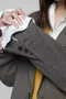 【21FW】韓國 細格紋造型西裝外套