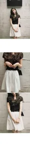 Slowand made－白色喇叭短裙（附腰帶）